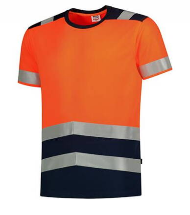 T-Shirt High Vis Bicolor - Tričko pánske (fluorescenčná oranžová)