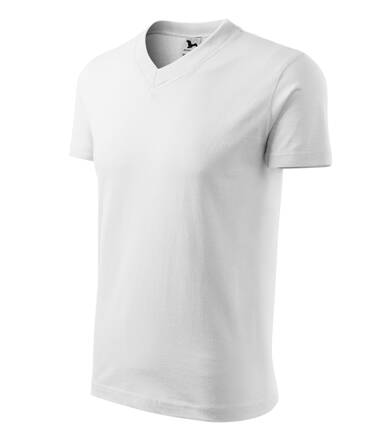 V-neck - Tričko unisex (biela)