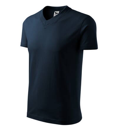 V-neck - Tričko unisex (tmavomodrá)