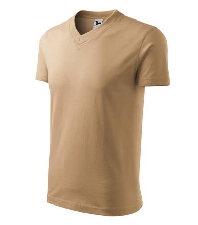 V-neck - Tričko unisex (piesková)