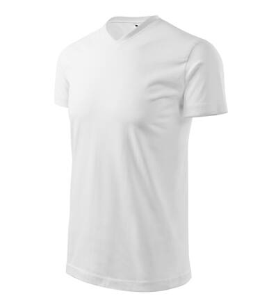 Heavy V-neck - Tričko unisex (biela)
