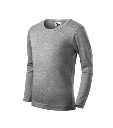 Fit-T LS - Tričko detské (tmavosivý melír)