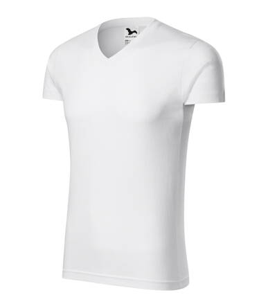 Slim Fit V-neck - Tričko pánske (biela)