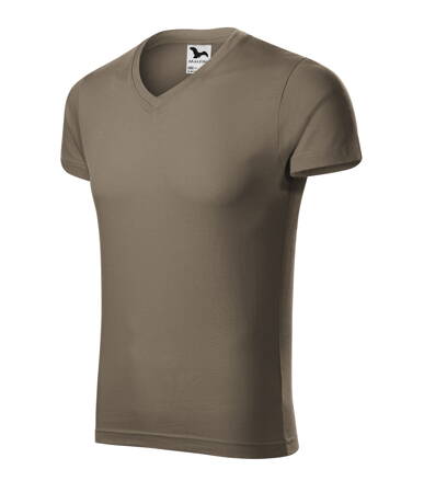 Slim Fit V-neck - Tričko pánske (army)