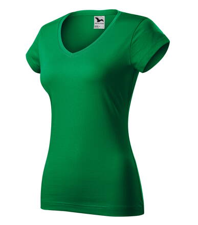 Fit V-neck - Tričko dámske (trávová zelená)