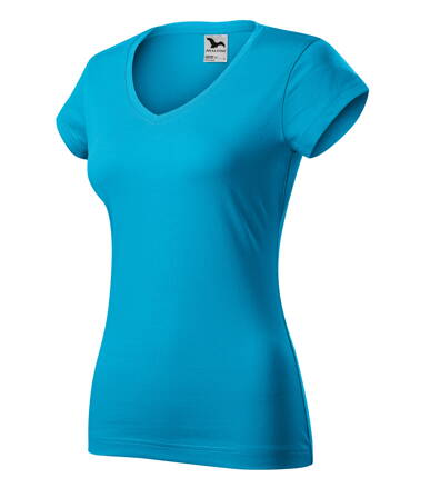 Fit V-neck - Tričko dámske (tyrkysová)