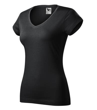 Fit V-neck - Tričko dámske (ebony gray)