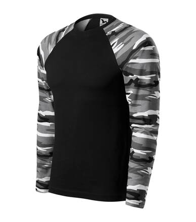 Camouflage LS - Tričko unisex (camouflage gray)