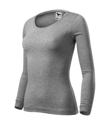 Fit-T LS - Tričko dámske (tmavosivý melír)