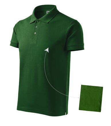 Cotton - Polokošeľa pánska (fľaškovozelená)
