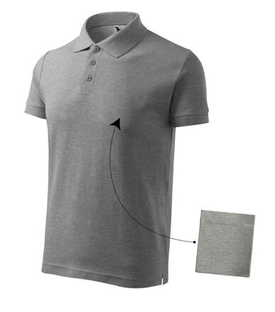 Cotton - Polokošeľa pánska (tmavosivý melír)
