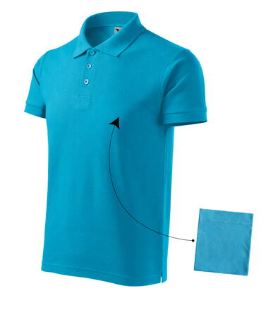Cotton - Polokošeľa pánska (tyrkysová)