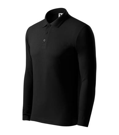 Pique Polo LS - Polokošeľa pánska (čierna)