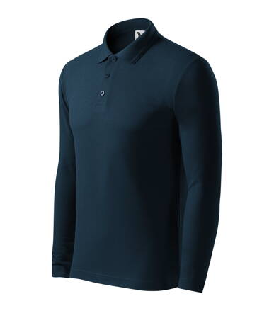 Pique Polo LS - Polokošeľa pánska (tmavomodrá)