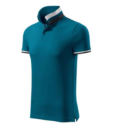 Collar Up - Polokošeľa pánska (petrol blue)