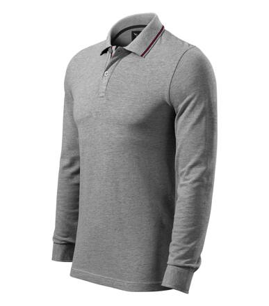Contrast Stripe LS - Polokošeľa pánska (tmavosivý melír)