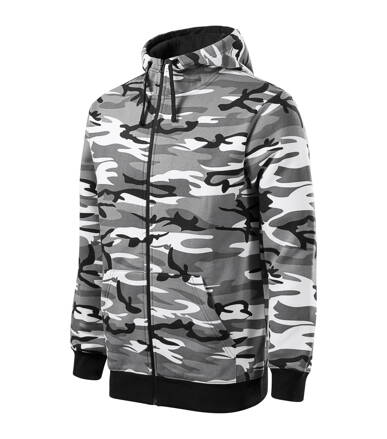 Camo Zipper - Mikina pánska (camouflage gray)