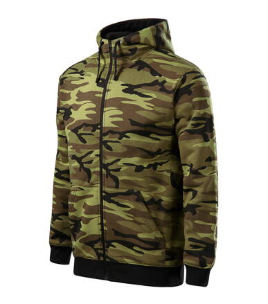 Camo Zipper - Mikina pánska (camouflage green)