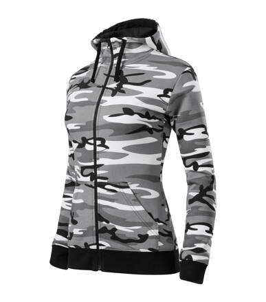 Camo Zipper - Mikina dámska (camouflage gray)