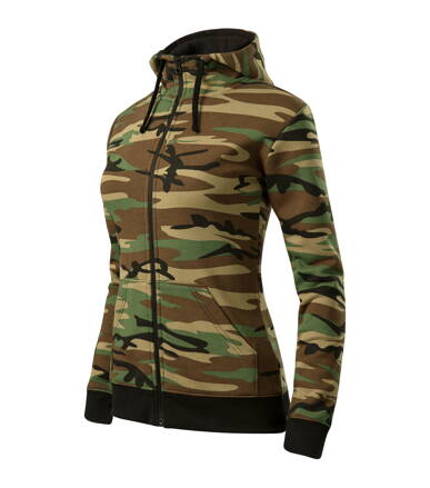 Camo Zipper - Mikina dámska (camouflage brown)