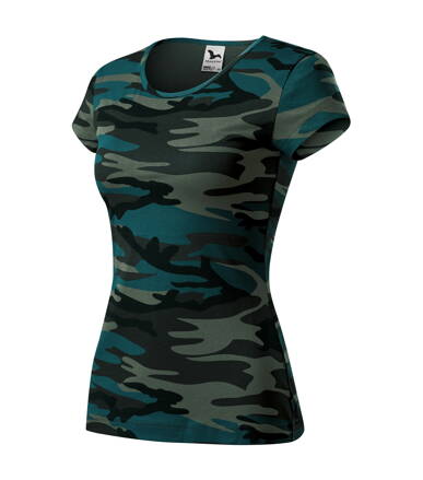 Camo Pure - Tričko dámske (camouflage petrol)
