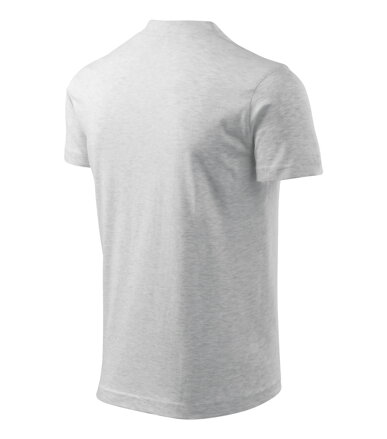 V-neck - Tričko unisex (svetlosivý melír)