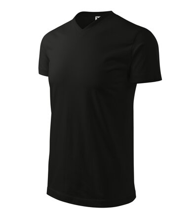Heavy V-neck - Tričko unisex (černá)