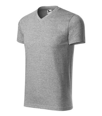 Heavy V-neck - Tričko unisex (tmavosivý melír)