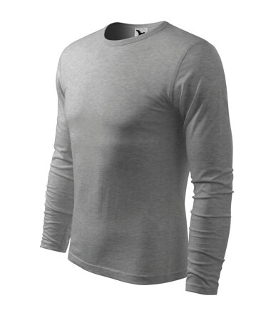 Fit-T LS - Tričko pánske (tmavosivý melír)