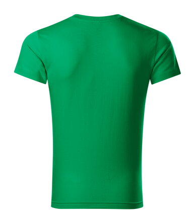 Slim Fit V-neck - Tričko pánske (trávová zelená)