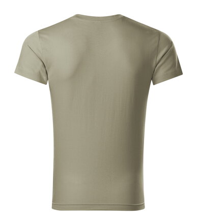 Slim Fit V-neck - Tričko pánske (svetlá khaki)