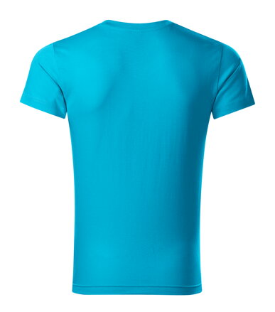 Slim Fit V-neck - Tričko pánske (tyrkysová)