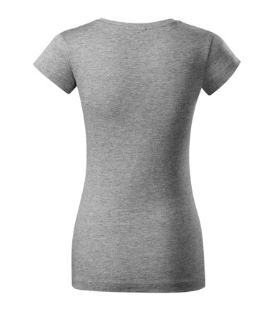 Fit V-neck - Tričko dámske (tmavosivý melír)