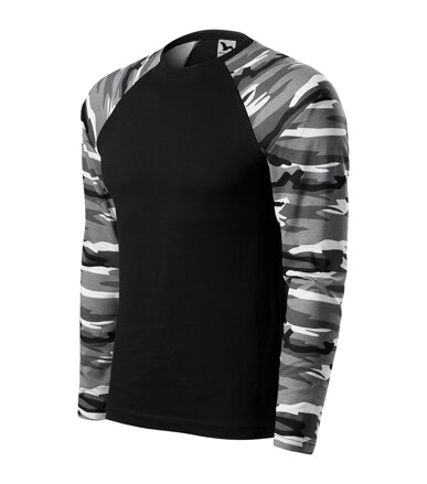 Camouflage LS - Tričko unisex (camouflage gray)