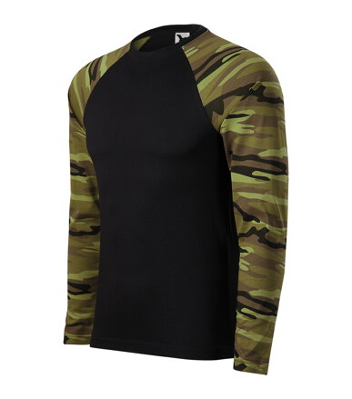 Camouflage LS - Tričko unisex (camouflage green)