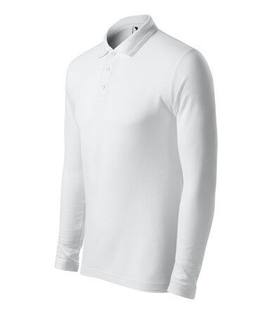 Pique Polo LS - Polokošeľa pánska (biela)