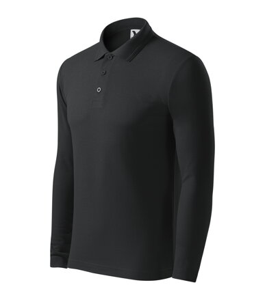 Pique Polo LS - Polokošeľa pánska (ebony gray)