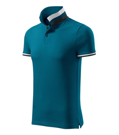 Collar Up - Polokošeľa pánska (petrol blue)