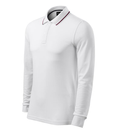 Contrast Stripe LS - Polokošeľa pánska (biela)
