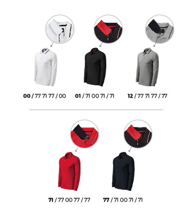 Contrast Stripe LS - Polokošeľa pánska (formula red)