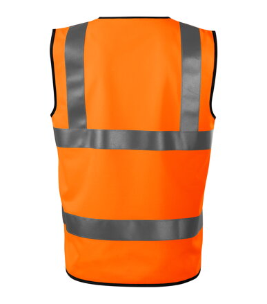HV Bright - Bezpečnostná vesta unisex (fluorescenčná oranžová)