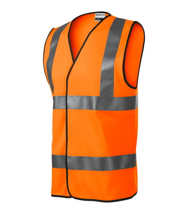 HV Bright - Bezpečnostná vesta unisex (fluorescenčná oranžová)