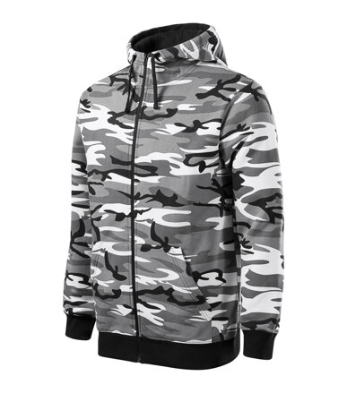 Camo Zipper - Mikina pánska (camouflage gray)