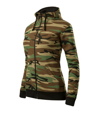 Camo Zipper - Mikina dámska (camouflage brown)